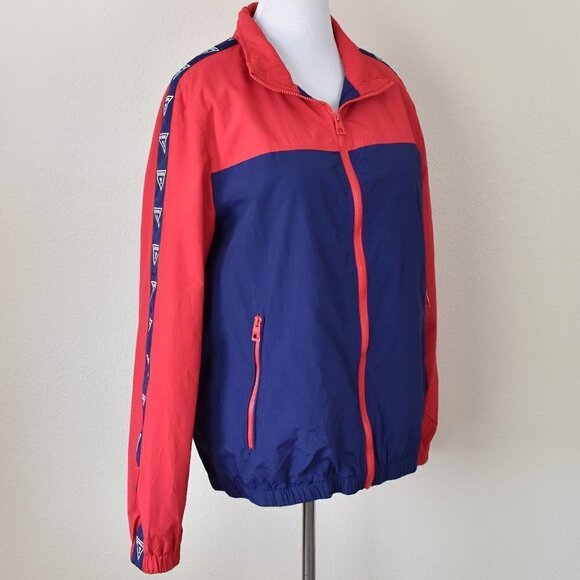 GUESS Vintage Style Zip Up Windbreaker Jacket L - Picture 5 of 11